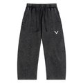 Snow Wash Drawstring Cotton Pants