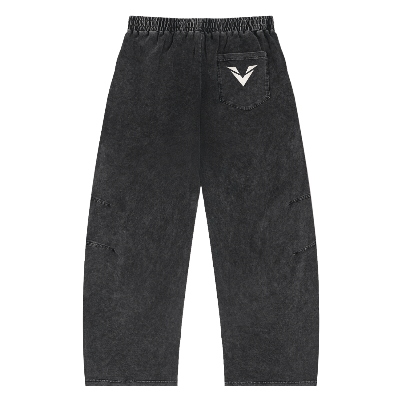 Snow Wash Drawstring Cotton Pants