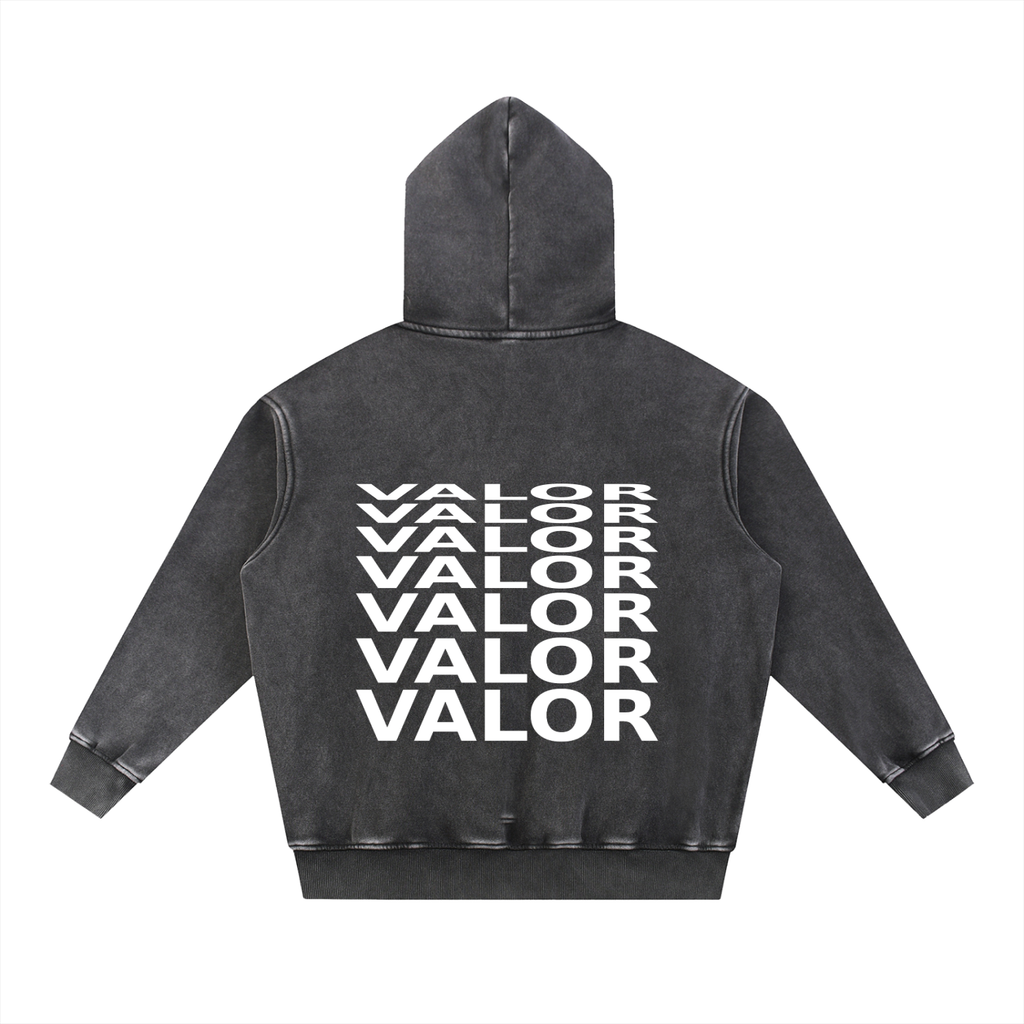 Snow Wash Fleece Oversize VALOR Hoodie