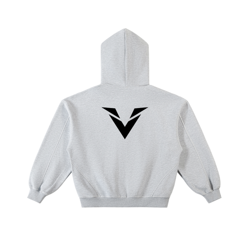 Contrast-Stitched VALOR Box Fleece Zip Hoodie